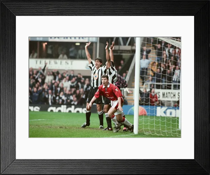 Framed Print : Newcastle United v Manchester United. Final Score 5-0 to Newcastle United Framed Print : Newcastle United v Manchester United. Final Score 5-0 to Newcastle United