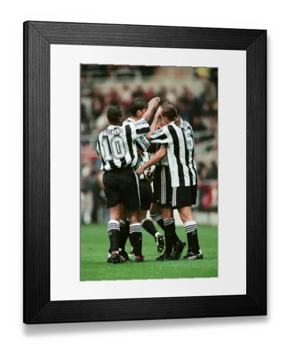 Framed Print : Newcastle United v Manchester United. Final Score 5-0 to Newcastle United Framed Print : Newcastle United v Manchester United. Final Score 5-0 to Newcastle United