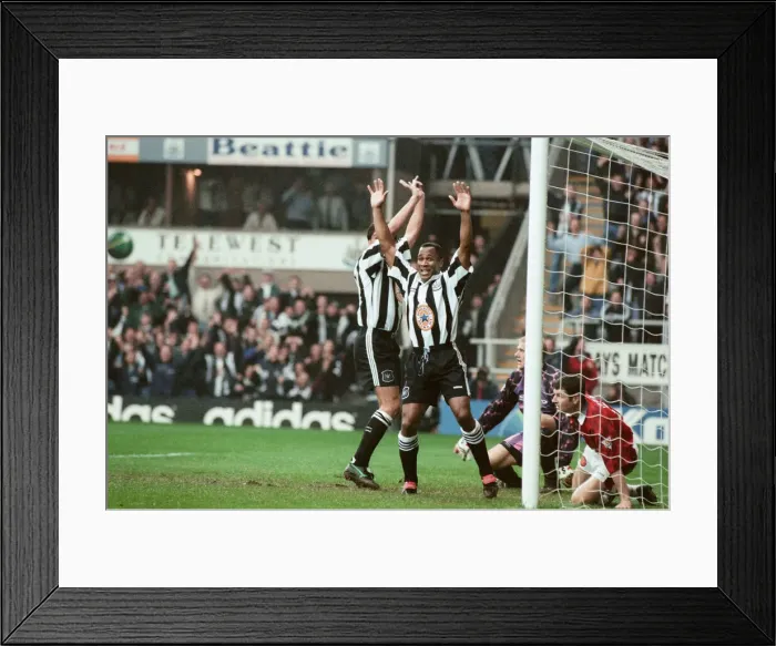 Framed Print : Newcastle United v Manchester United. Final Score 5-0 to Newcastle United Framed Print : Newcastle United v Manchester United. Final Score 5-0 to Newcastle United