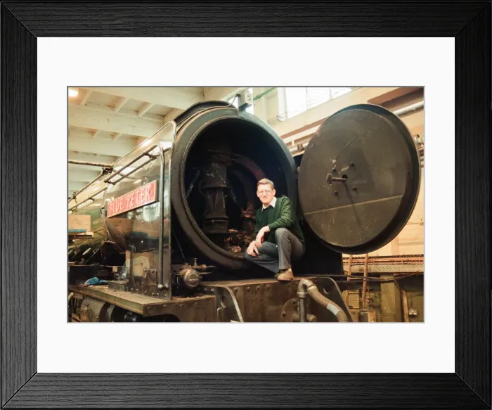 Framed Print : ICI Train Preservation, 4th January 1994. Dave Pearson with the A2 No Framed Print : ICI Train Preservation, 4th January 1994. Dave Pearson with the A2 No