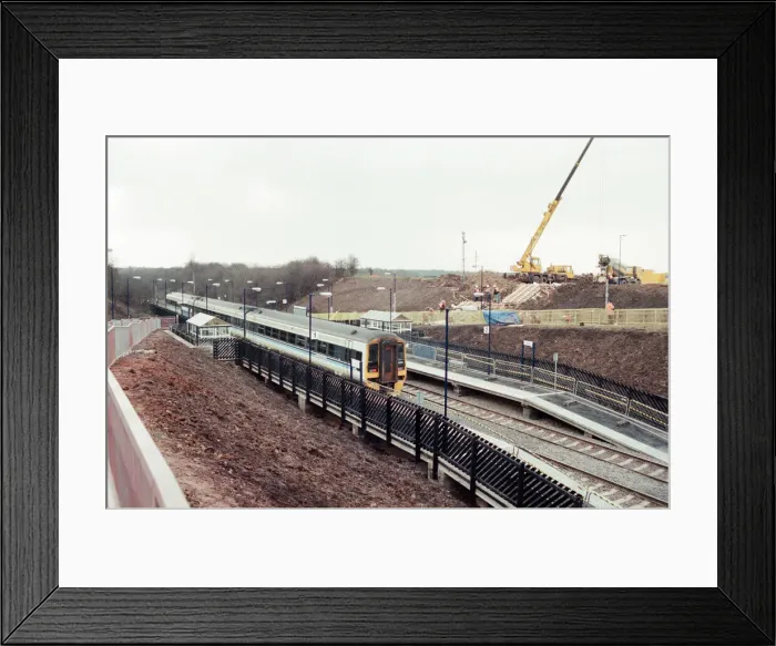 Framed Print : The new Yarm Railway Halt, which opens next month, nears completion on the Worsall Road Framed Print : The new Yarm Railway Halt, which opens next month, nears completion on the Worsall Road
