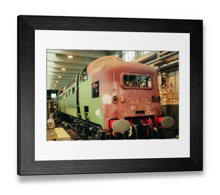 Framed Print : ICI Train Preservation, 4th January 1994. The Napier Deltic valveless Framed Print : ICI Train Preservation, 4th January 1994. The Napier Deltic valveless
