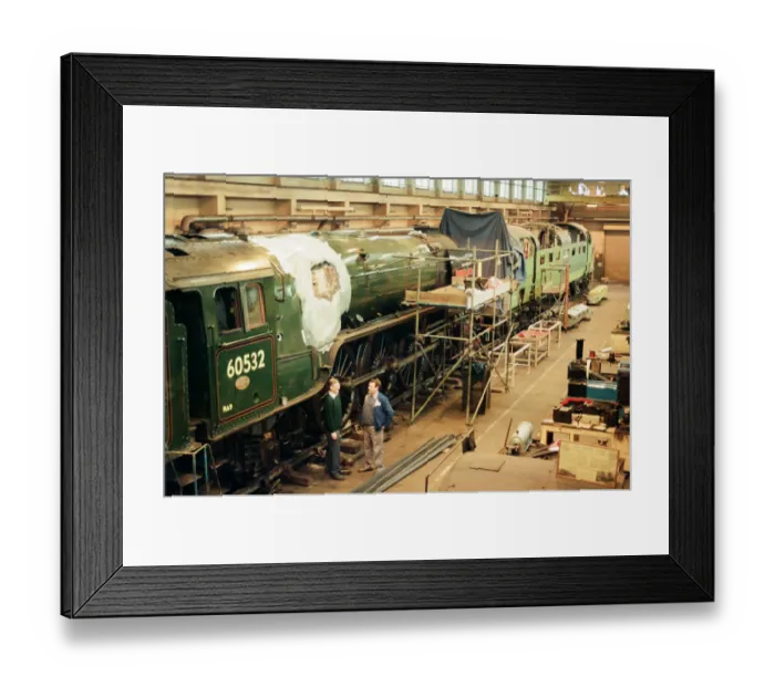 Framed Print : ICI Train Preservation, 4th January 1994. Dave Pearson (left) and Terry Bye Framed Print : ICI Train Preservation, 4th January 1994. Dave Pearson (left) and Terry Bye