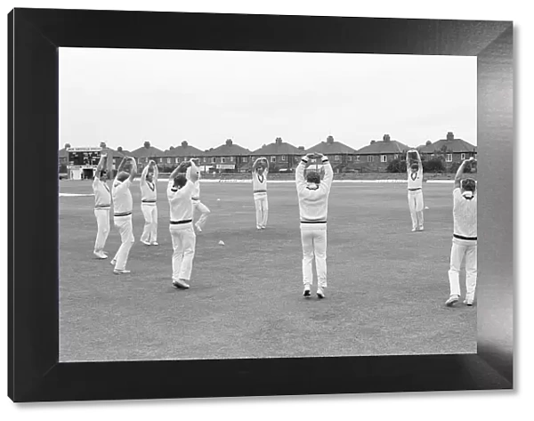 Yorkshire Cricket Team seen here warming up before their County Championship match