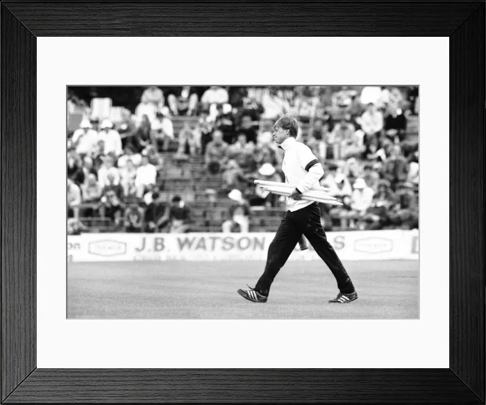 Framed Print : A damp Acklam Park where Yorkshire were suppose to play their Britannic Assurance County