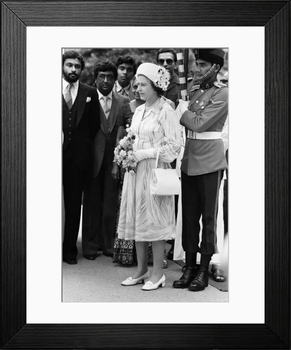 Framed Print : The Queens Royal vist to Sri Lanka 21st-25th October 1981