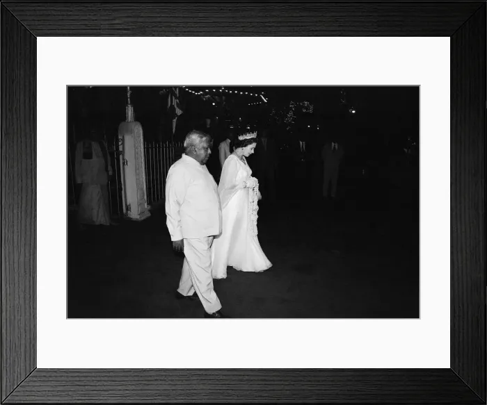 Framed Print : The Queens Royal vist to Sri Lanka 21st-25th October 1981 Framed Print : The Queens Royal vist to Sri Lanka 21st-25th October 1981