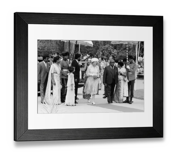 Framed Print : The Queens Royal vist to Sri Lanka 21st-25th October 1981 Framed Print : The Queens Royal vist to Sri Lanka 21st-25th October 1981