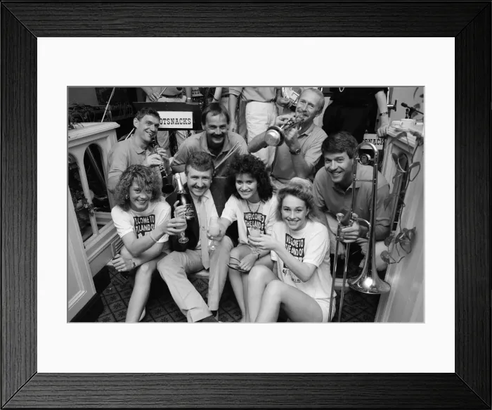 Framed Print : 1988 Birmingham International Jazz and Blues Festival, Artists, Photo-call, 1st July 1988 Framed Print : 1988 Birmingham International Jazz and Blues Festival, Artists, Photo-call, 1st July 1988