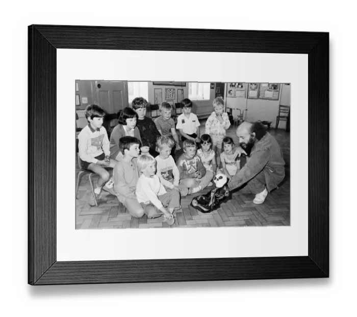 Framed Print : Happy ending... entertainer Malcolm Yaffe keeps the last pupils of Kirklees Framed Print : Happy ending... entertainer Malcolm Yaffe keeps the last pupils of Kirklees