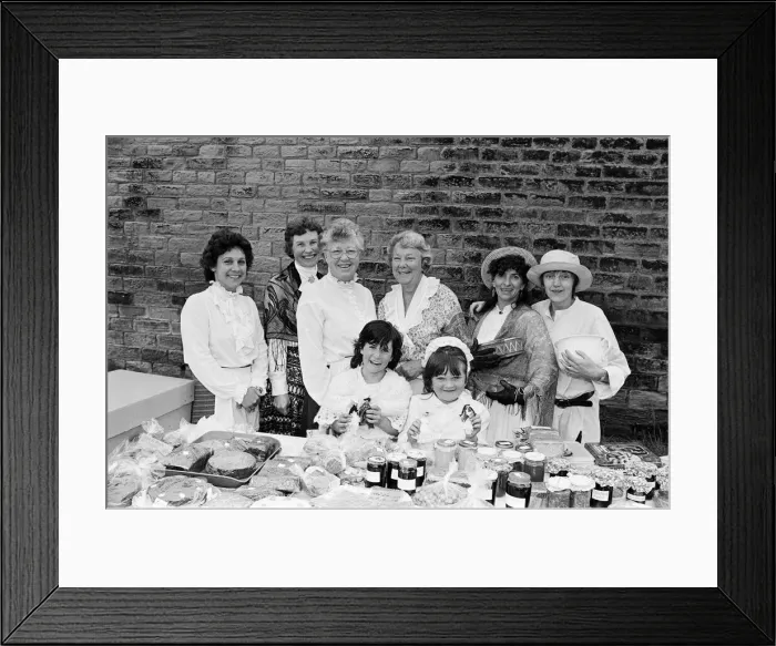 Framed Print : Dressed for the occasion- stallholders at Slaithwaithe Elizabethan fair Framed Print : Dressed for the occasion- stallholders at Slaithwaithe Elizabethan fair