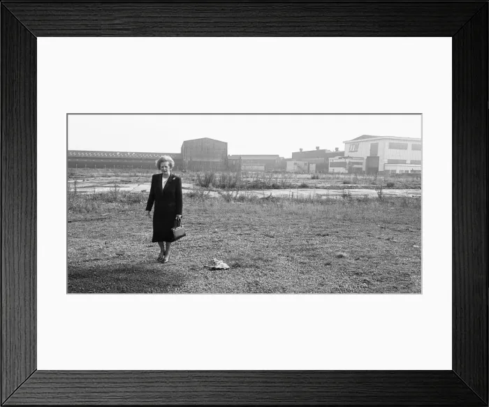 Framed Print : Prime Minister Margaret Thatcher seen here at what remains of the Head Wrightson works in