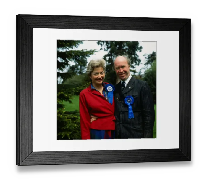Framed Print : Nicholas Fairbairn & fiancee Samantha McInnes May 1983 Framed Print : Nicholas Fairbairn & fiancee Samantha McInnes May 1983