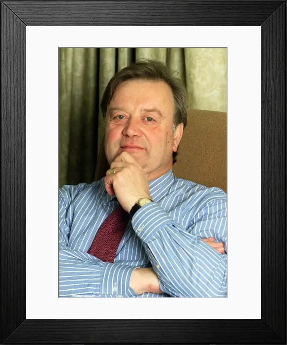 Framed Print : Kenneth Clarke MP at his Parliamentry office December 1998