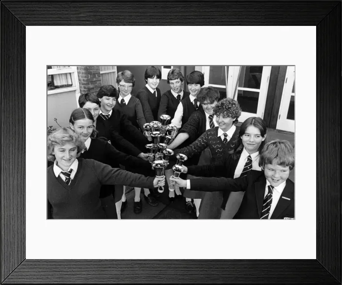 Framed Print : Schoolchildren from Saltscar Comprehensive School, Redcar Framed Print : Schoolchildren from Saltscar Comprehensive School, Redcar