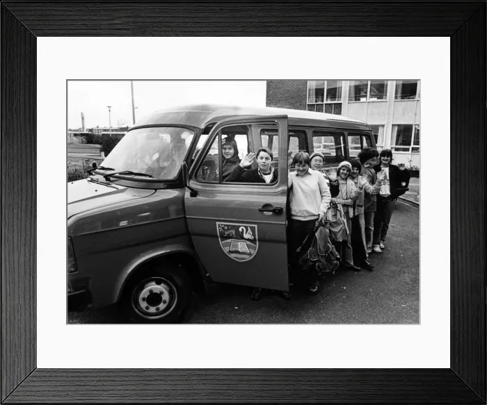 Framed Print : Schoolchildren from Saltscar Comprehensive School, Redcar Framed Print : Schoolchildren from Saltscar Comprehensive School, Redcar