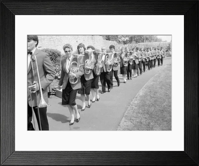Framed Print : 1985 Birmingham International Jazz and Blues Festival, Artists, Photo-call, 7th July 1985 Framed Print : 1985 Birmingham International Jazz and Blues Festival, Artists, Photo-call, 7th July 1985