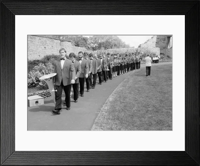 Framed Print : 1985 Birmingham International Jazz and Blues Festival, Artists, Photo-call, 7th July 1985