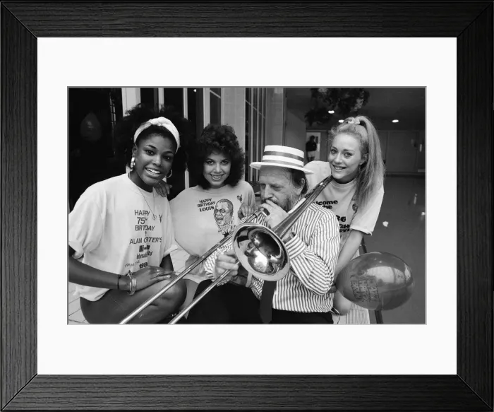 Framed Print : 1986 Birmingham International Jazz and Blues Festival, Artists, Photo-call, 4th July 1986 Framed Print : 1986 Birmingham International Jazz and Blues Festival, Artists, Photo-call, 4th July 1986