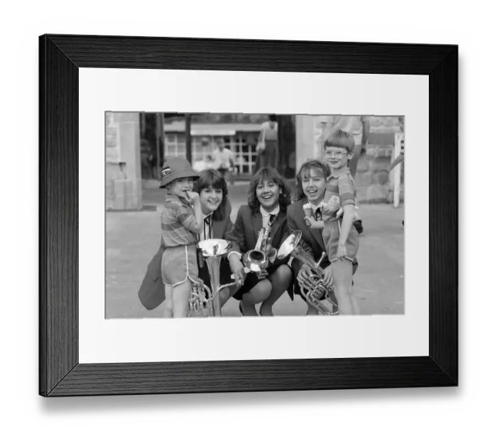 Framed Print : 1985 Birmingham International Jazz and Blues Festival, Artists, Photo-call, 7th July 1985
