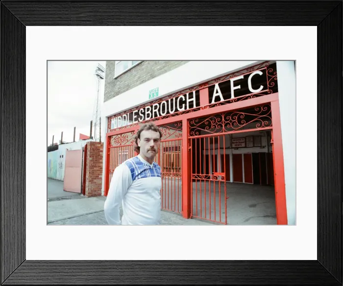 Framed Print : John Wark, Middlesbrough FC Player at Ayresome Park Football Stadium, August 1990 Framed Print : John Wark, Middlesbrough FC Player at Ayresome Park Football Stadium, August 1990