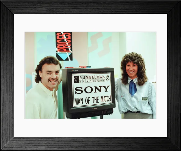 Framed Print : John Wark, Middlesbrough FC Player, Rumbelows League Cup, Man of the Match