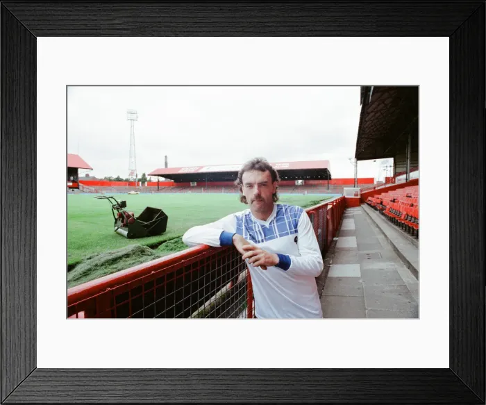 Framed Print : John Wark, Middlesbrough FC Player at Ayresome Park Football Stadium, August 1990