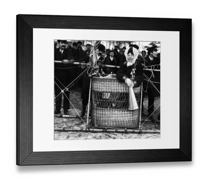 Framed Print : Opening of Parliament. Suffragettes attempt to attack the house by airship Framed Print : Opening of Parliament. Suffragettes attempt to attack the house by airship