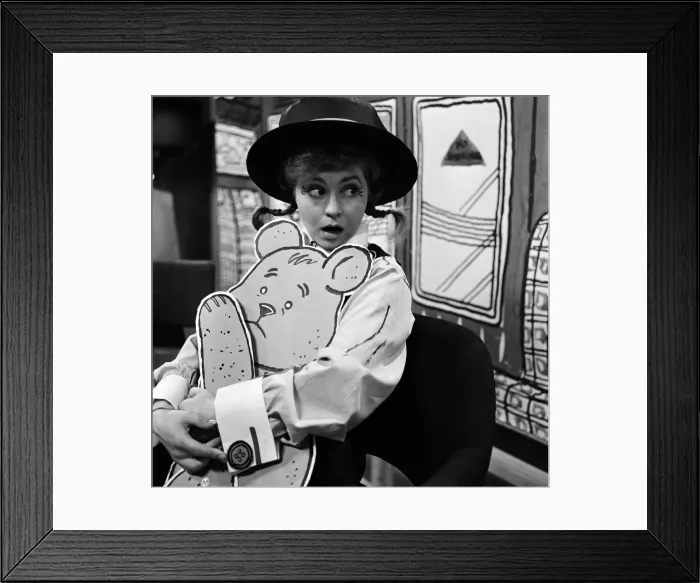 Framed Print : Prunella Scales, actress aged 29 years old, dressed as a naughty schoolgirl Framed Print : Prunella Scales, actress aged 29 years old, dressed as a naughty schoolgirl