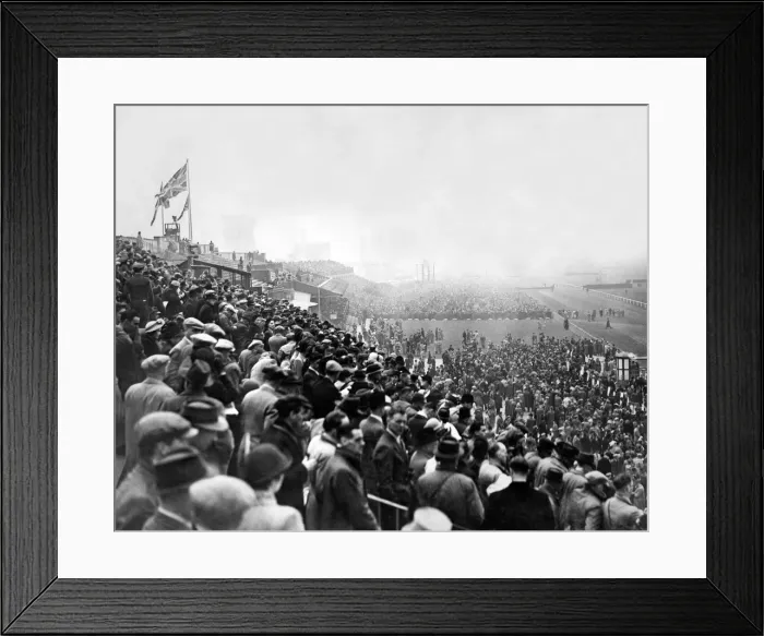 Framed Print : A general scene in between events at Aintree racecourse in Liverpool on the day of