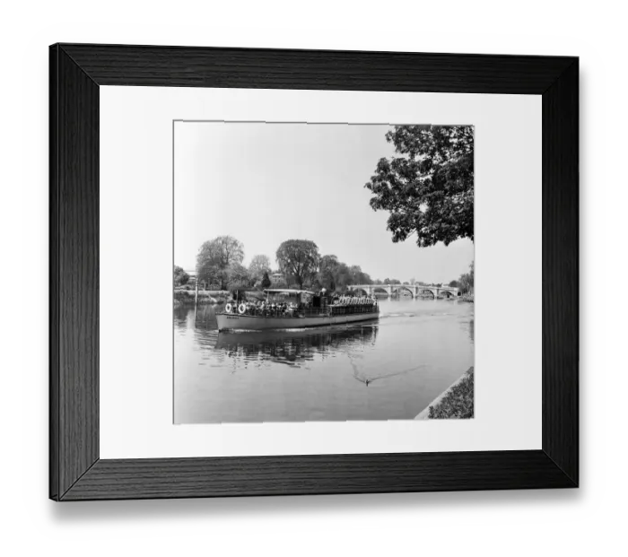 Framed Print : Scenic view of Richmond, along the River Thames, in south west London. 13th May 1954 Framed Print : Scenic view of Richmond, along the River Thames, in south west London. 13th May 1954
