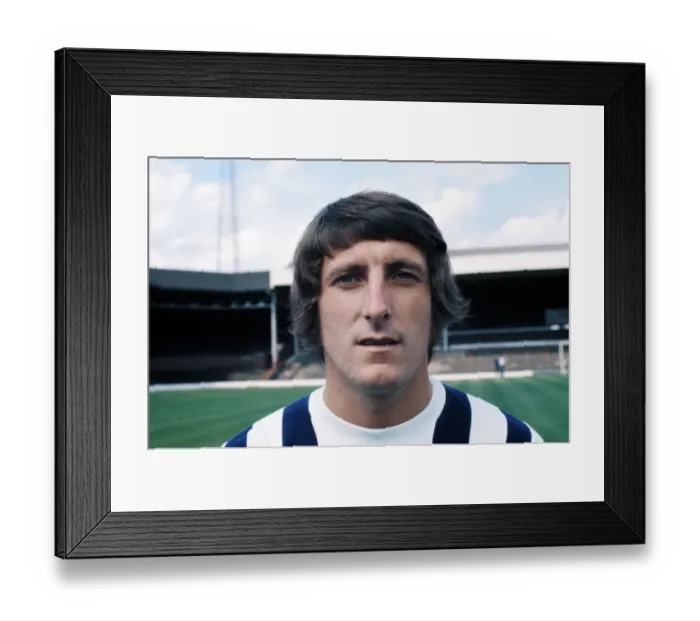 Framed Print : West Bromwich Albion footballer Tony Brown poses for a portrait at a photocall