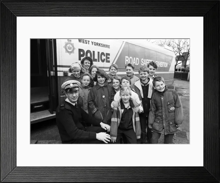 Framed Print : Children from Meltham Church of England Junior and Infants School have been taking road Framed Print : Children from Meltham Church of England Junior and Infants School have been taking road