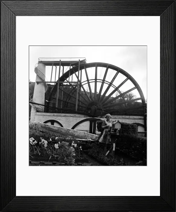 Framed Print : The Laxey Wheel in the village of Laxey, Isle of Man. May 1954 Framed Print : The Laxey Wheel in the village of Laxey, Isle of Man. May 1954