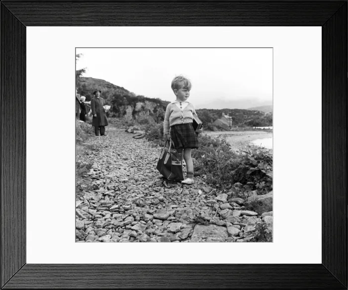 Framed Print : Evacuation of Island of Soay. Some of the 27 people of Soay Island banded together for Framed Print : Evacuation of Island of Soay. Some of the 27 people of Soay Island banded together for