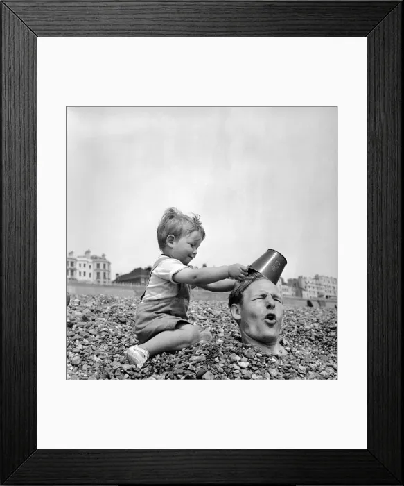 Framed Print : Its holiday time and things that Dad wouldn t do at home are things he does just