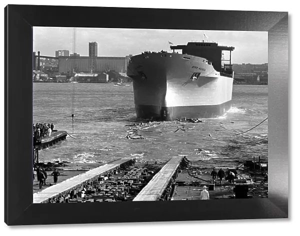 The 29, 000 ton bulk carrier Star Acadia was launched at Cammell Lairds shipbuilding yard