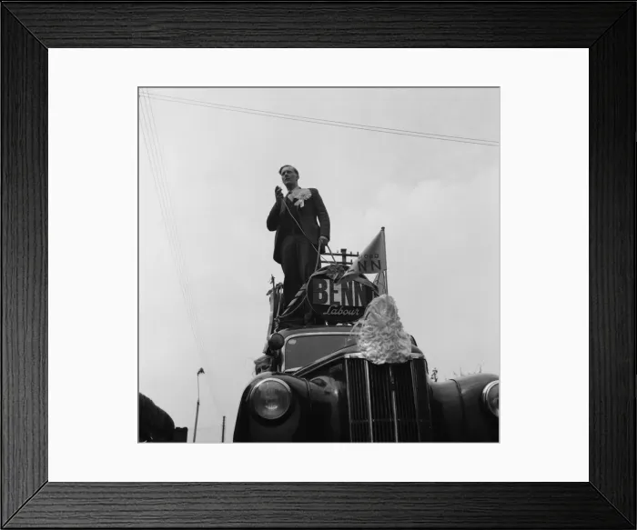 Framed Print : Tony Benn, Member of Parliament for Bristol South East, General Election Campaign 1955