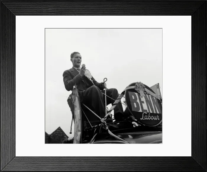 Framed Print : Tony Benn, Member of Parliament for Bristol South East, General Election Campaign 1955