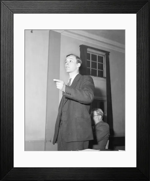 Framed Print : Tony Benn, Member of Parliament for Bristol South East, General Election Campaign 1955 Framed Print : Tony Benn, Member of Parliament for Bristol South East, General Election Campaign 1955