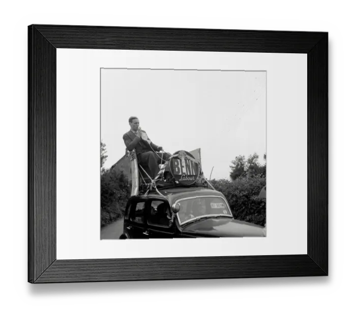 Framed Print : Tony Benn, Member of Parliament for Bristol South East, General Election Campaign 1955 Framed Print : Tony Benn, Member of Parliament for Bristol South East, General Election Campaign 1955