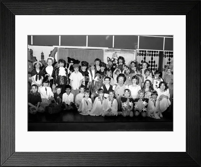 Framed Print : Youngsters at Brockholes Junior and Infants School staged their version of the story of Framed Print : Youngsters at Brockholes Junior and Infants School staged their version of the story of