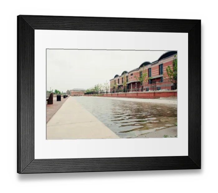 Framed Print : Views around a changing Middlesbrough, 18th May 1993. Law Courts canal Framed Print : Views around a changing Middlesbrough, 18th May 1993. Law Courts canal