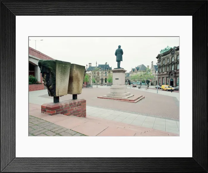 Framed Print : Views around a changing Middlesbrough, 18th May 1993. Exchange Square Framed Print : Views around a changing Middlesbrough, 18th May 1993. Exchange Square