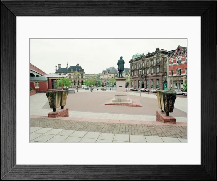 Framed Print : Views around a changing Middlesbrough, 18th May 1993. Exchange Square Framed Print : Views around a changing Middlesbrough, 18th May 1993. Exchange Square