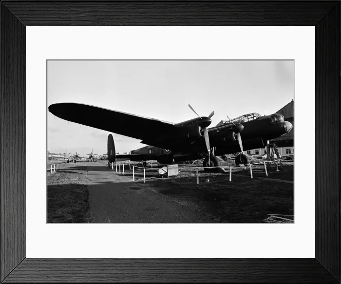 Framed Print : The famous Avro Lancaster Bomber pictured at Blackpool. 19th November 1971