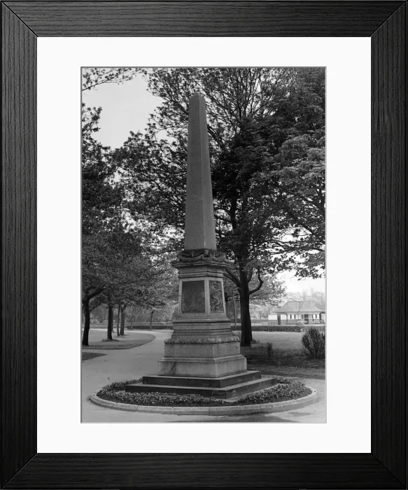 Framed Print : Obelisk, Acklam Park, Green Lane, Acklam, Middlesbrough, 10th June 1955 Framed Print : Obelisk, Acklam Park, Green Lane, Acklam, Middlesbrough, 10th June 1955