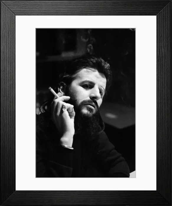 Framed Print : Former Beatles drummer Ringo Starr pictured in his office at the Apple Corporation Framed Print : Former Beatles drummer Ringo Starr pictured in his office at the Apple Corporation