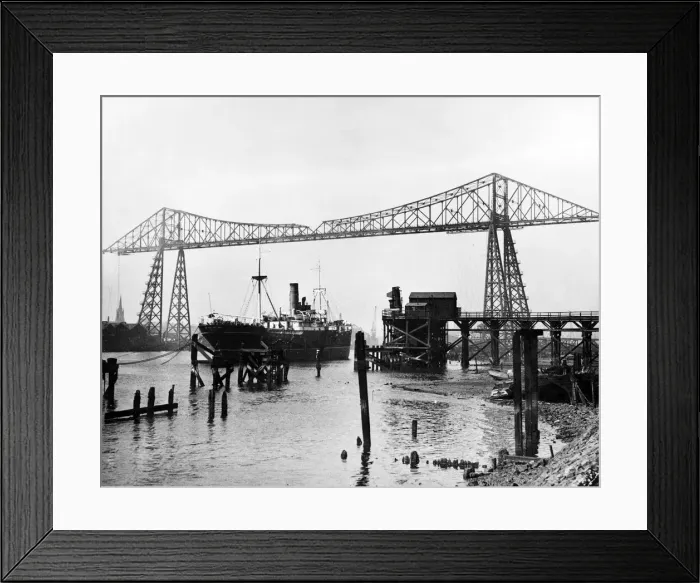 Framed Print : The Tees Transporter Bridge, Middlesbrough, 31st August 1936
