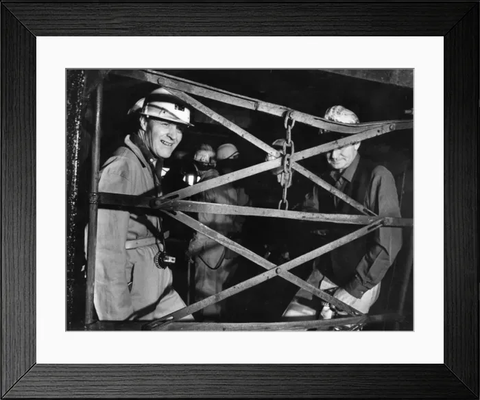 Framed Print : MP Tony Benn seen here during a trip to a North West Colliery 11th November 1977 Framed Print : MP Tony Benn seen here during a trip to a North West Colliery 11th November 1977